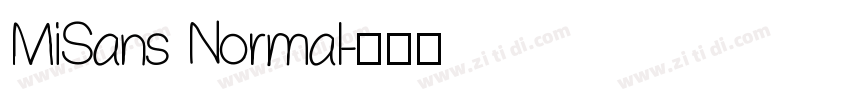 MiSans Normal字体转换